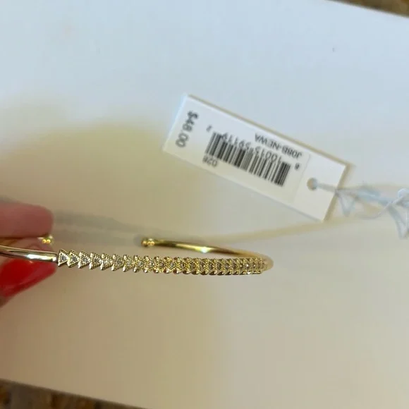 Uncommon James Gold Textured Bangle Bracelet - Picture 2 of 2